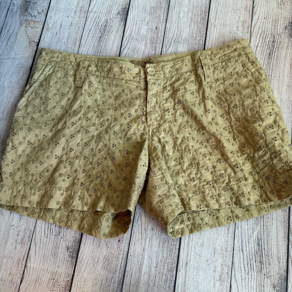 JOIE Tan Eyelet Shorts 8